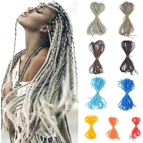 Zizi Box Braids Synthetic Thin Box Crochet Braids Eunice Hair Colorful Zizi Braiding Hair Extensions Pink Purple Yellow Red Hair
