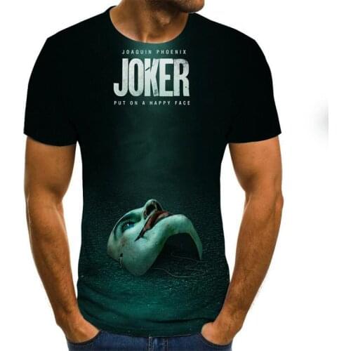 2021 Hot-sale Clown 3d Printed T Shirt Men Joker Face Male Tshirt 3d Clown Short Sleeve Funny T Shirts Tops & Tees Xxs-6xl