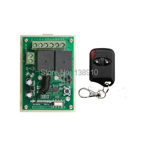 Hot Sales DC12V 10A 2 Channel RF Wireless Remote Control Relay Switch/Radio System teleswitch Receiver&Transmitter