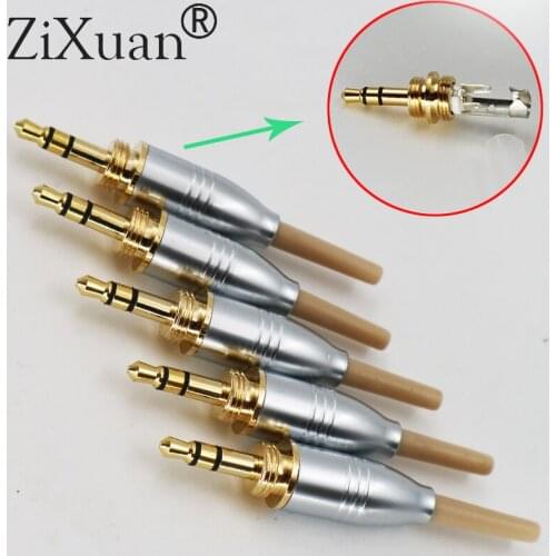 DIY 3.5mm Metal Shell For Pro Microphone Spare Plug adapter Stereo 3.5mm plug external thread plug