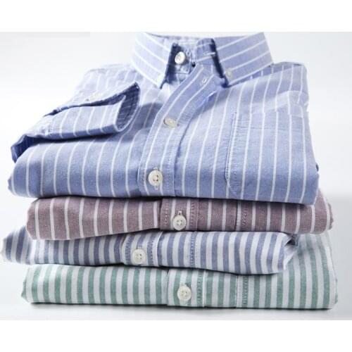 Brand Mens Autumn Long Sleeve stripes Leisure Shirt High Quality Cotton Single Breasted Loose Male Clothes Large Size M-6XL