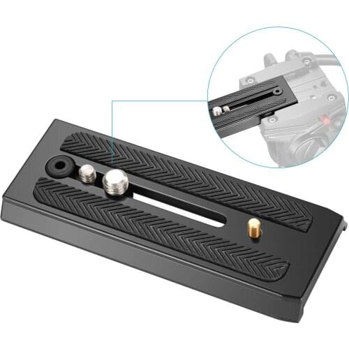 Neewer Rapid Connect Quick Release Sliding Plate Camera Mount 1/4" and 3/8" Mounting Screws for Manfrotto 501HDV 503HDV 701HDV