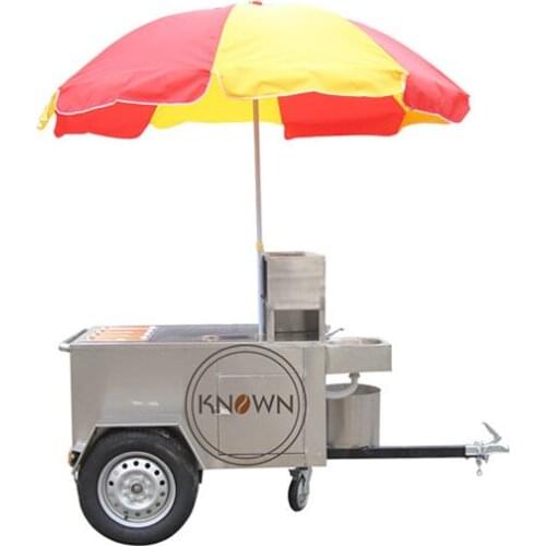 Stainless steel Ice cream dog Hamburger trailer mobile food carts
