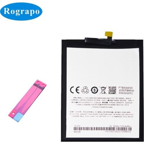 Original 3200mAh BA816 Replacement Batteries For Meizu V8 M816Q / V8 Pro Smartphones Mobile Phone Battery