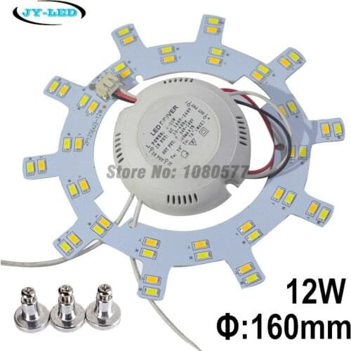 12W/24W 160mm Ceiling Light Board LED Panel Double Color SMD5730 White/Warm White/Nature White + Magnet Screw + Driver