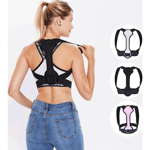Back Shoulders Waist Brace Posture Corrector Adjustable Lumbar Support Back Straight Strap For Students Adult Children 3 Color