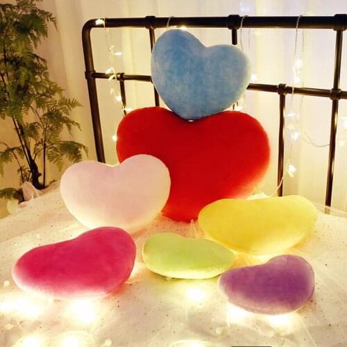 Heart-Shaped Pillow Plush Toys Lovely Short Plush Pillow Cushion High Quality Soft Stuffed Brinquedos Kids Gift 20*30cm/30*38cm