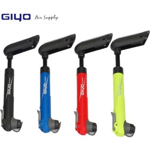 GIYO Portable Mini Mountain Bike Road Bicycle Pump 100 PSI High Pressure Hand Air Pump Tire Inflator Cycling Accessories A/V F/V