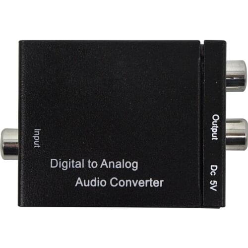 Digital to Analog Audio Converter Adapter Digital Optical Fiber Coaxial RCA Toslink Signal to Analog Audio Home Theater for DVD