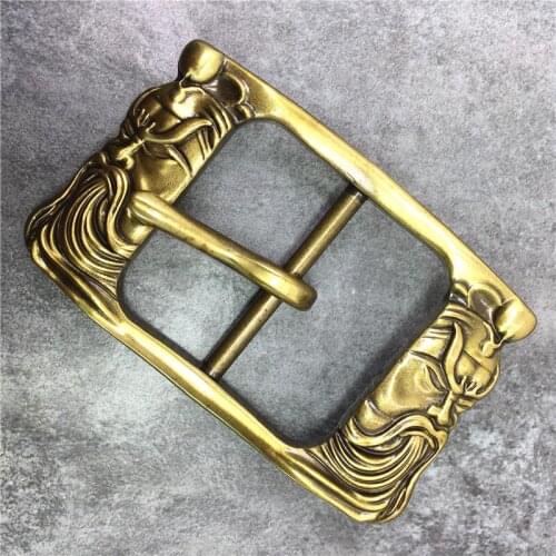 Chinese Style Brass Belt Buckle Classical Guan Yu Belt Buckle High Quality Belt Buckle For Man Belt Leather BK0115