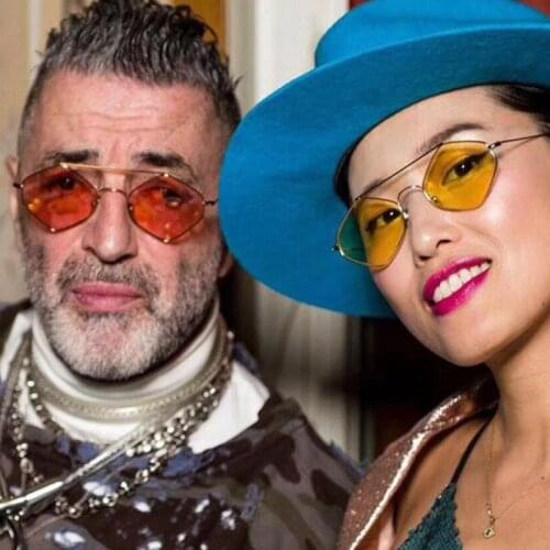 2021 New Hexagon Sunglasses Women Luxury Brand Square Sun Glasses Woman Shades For Ladies Sunglass Designer Yellow Sunglases