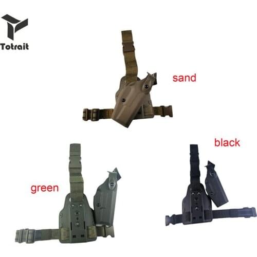 Tactical Glock Gun Hunting Pistol Holster Military Airsoft Drop Leg Holster Glock 17 19 22 23 31 Thigh Holster black/green/sand