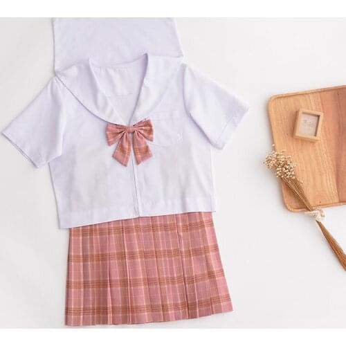 JK Uniform Business Attire School Uniform Tartan Skirt Suit Orthodox Japanese College Student Uniform Summer Sailor Suit Female
