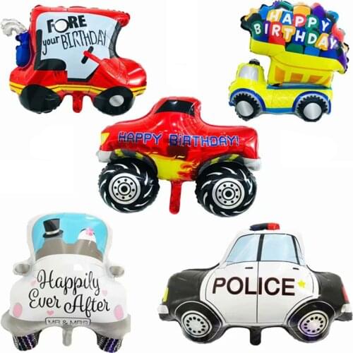 Cartoon Car Foil Balloons Birthday Gift Birthday party decorations kids Childrens Day helium balloon Globos Inflatable Toys