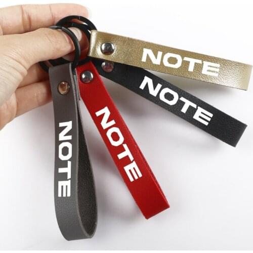 High quality Car Keychain Metal ring with Leather Keyfob For Nissan NOTE Qashqai Murano X Trail NISMO car styling Accessories