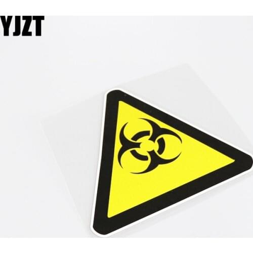YJZT 14.3CM*12.8CM Warning Biological Hazard Personality Decoration Car Sticker Decal PVC 13-0171