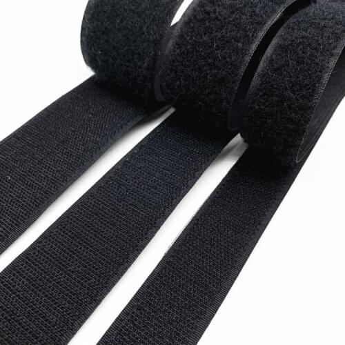 1 Yard/lot 1 Pair 15mm-50mm Black White Fastener Tape Velcros Hook and Loop Tape Cable Ties Sewing Accessories