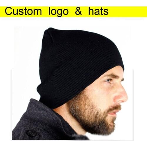 100pcs Wholesale H24*W20 beanies Adult Elastic Winter Warm Knitted Cap Skullies & Acrylic Beanie Printing Pattern Apparel hats
