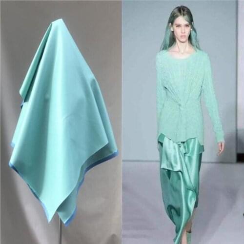 138cm blue elastic waterproof knitting pu leather fabric dress sofa diy textiles sequin fabric D181