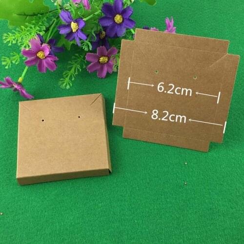 5 color Inner card for 6.5x6.5x3cm box Kraft Jewelry Cards Blank Necklace&Earring cards Classic Jewelry Displays Cards