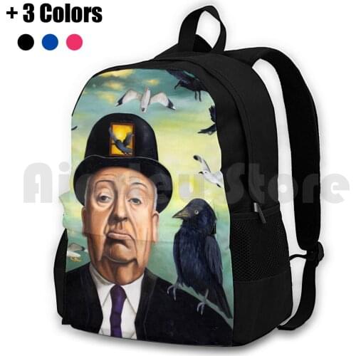 Alfred Hitchcock Outdoor Hiking Backpack Riding Climbing Sports Bag Hitchcock Birds Bird Raven Seagull Alfred Hitchcock Film