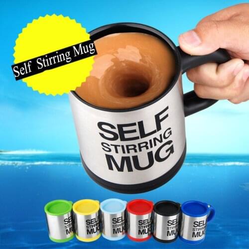 Automatic Lazy Self Stirring Mug Cup Coffee Milk Mixing Mug 400ml Mugs Smart Stainless Steel Juice Mix Cup Stainless Steel Cup