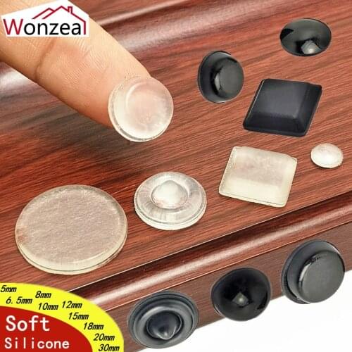 Various Choices Cabinet Door Bumper self-adhesive silicone damper pad Accessories for kitchen cupboard drawer stop