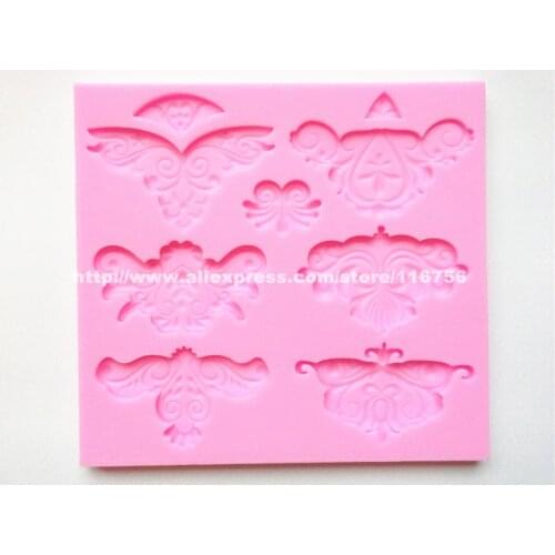 Free Shipping Swag Shaped Silicone Mold Cake Decoration Fondant Cake 3D Food Grade Silicone Mould 074