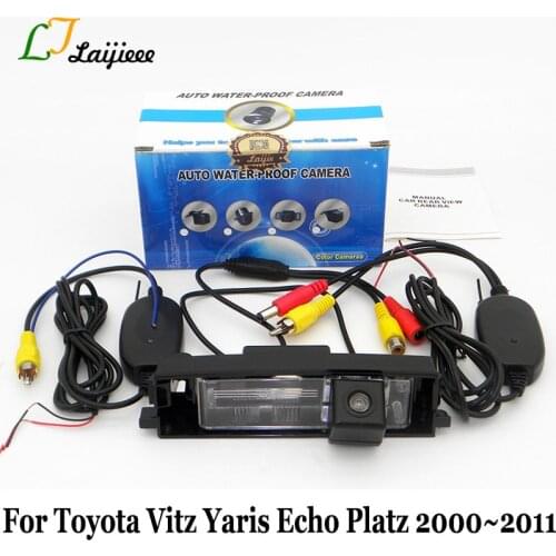 Wireless Rearview Camera For Toyota Vitz Yaris Echo Platz XP10 XP90 2000~2011 / HD Night Vision Car Backup Reversing Camera Back