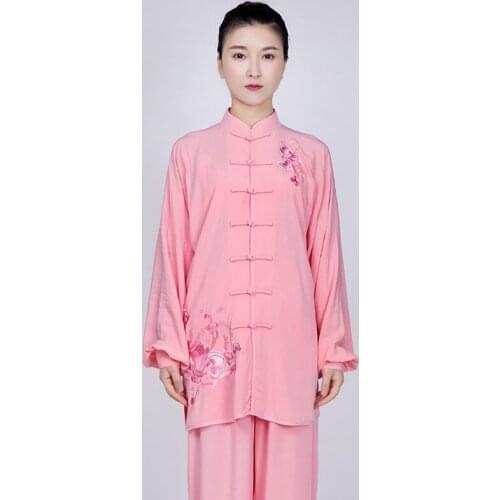 Tai Chi Uniform Martail Arts Clothes Cotton Linen Loose Wide Leg Pant Shirt Kung Fu Outfit Taichi Exercise Casual Suit TA2017