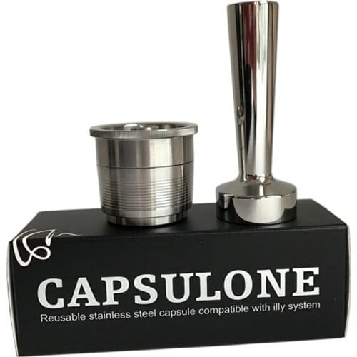 Capsulone/Compatible with illy coffee Machine maker/STAINLESS STEEL Metal Refillable Reusable capsule2 fit for illy cafe capsule