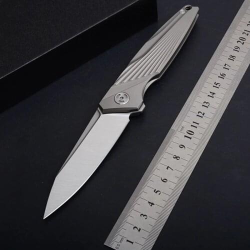 M390 pocket knife folding blade Ceramic Ball Bearing hunting knife Titanium Alloy Handle tactical knives survival gear fish EDC