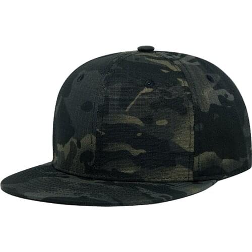 Army Green Camouflage Unobtrusive Low Key Pitched Keyed Open Country Field Outdoor Fashion Cap Snapback Baseball Flat Brim Hat