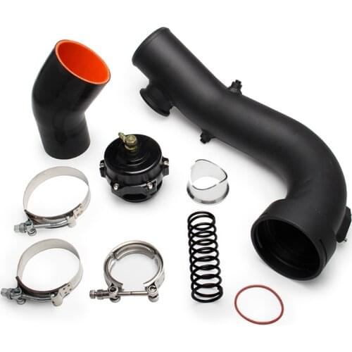 Turbo Inlet Charge Pipe Hard Piping Kit with 50mm Blow Off Valve For BMW N54 E88 E90 E92 135i 335i 335