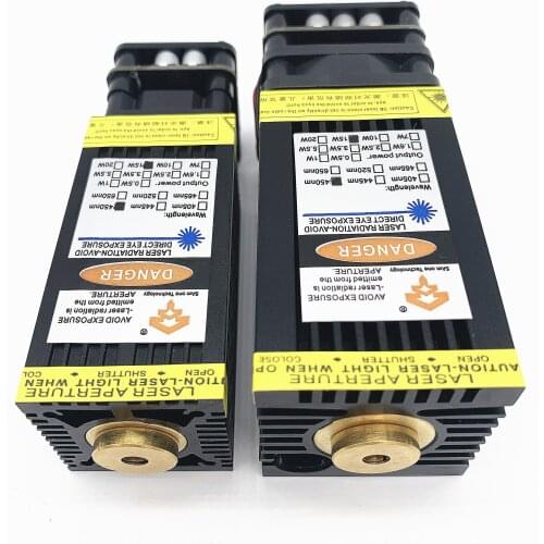 CNC15W laser head, 15000mW blue laser module, actual wattage. Actual power, can engrave stainless steel and oxidized metal