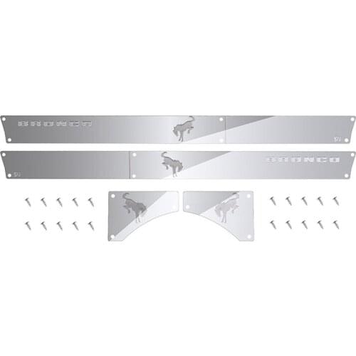 Metal Anti-Scratch Plate Surround Side Skirt Tail Anti-Skid Plate for Traxxas TRX4 92076-4 Ford Bronco Upgrade Parts