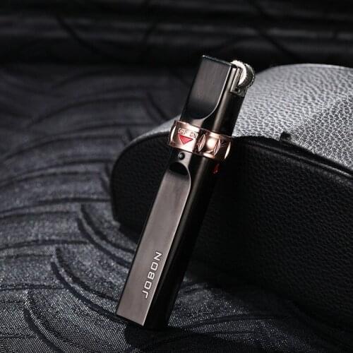 Mini Metal Torch Pipe Lighter Grinding wheel Lighter Turbo Butane Gas Inflatable Cigarette Windproof Lighter Gadgets For Men