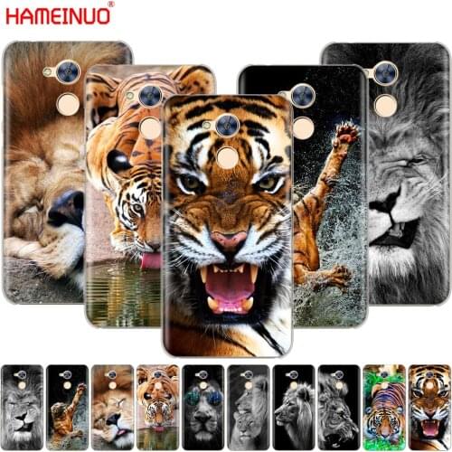 HAMEINUO Lion tiger Fashion Lovely Animal Cover phone Case for Huawei Honor 10 V10 4A 5A 6A 7A 6C 6X 7X 8 9 LITE