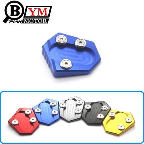 Motorcycle Parking Side Kickstand Stand Extension Base Plate Foot Side Stand Extension Pad Support For MT-09/FZ-09 2014-2016