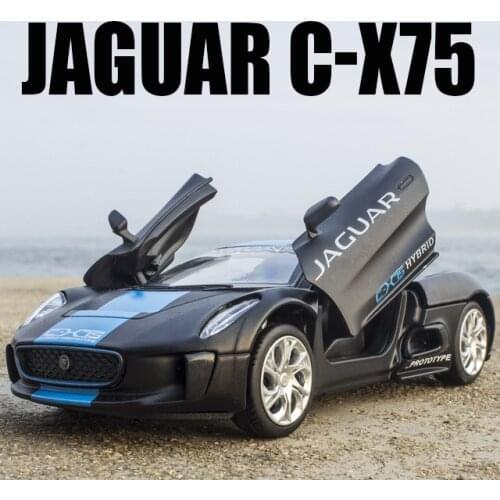 New Hot 1:32 Alloy Car Model JAGUAR C-X75 Supercar Racing Miniature Diecast Metal Vehicle Boys Gifts Collection for Children Toy