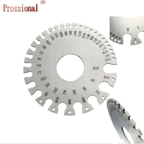 New hot sale Stainless Steel 0-36 Round AWG SWG Wire Thickness Ruler Gauge Diameter Measurer Tool for Diameter Plates
