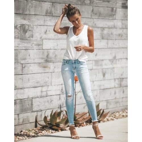 Newest Arrivals Fashion Hot Women Lady Denim Skinny Pants High Waist Stretch Jeans Slim Pencil Jeans Women Casual Jeans