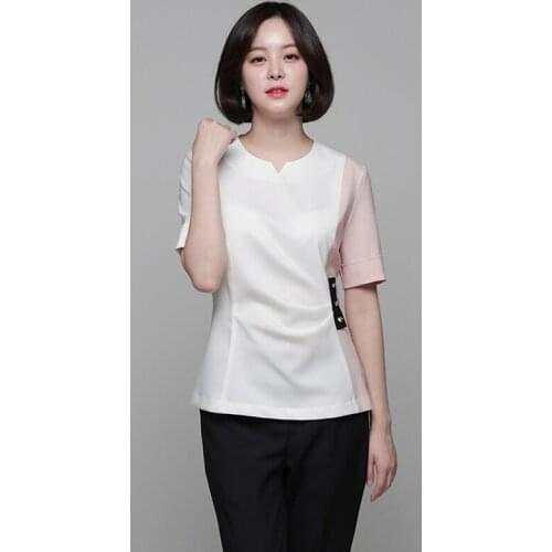 New Style Beauty Salon Work Clothes Female Summer Beautician Suit Health Center High End