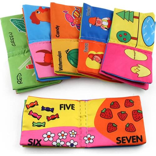 NEW Baby Cloth Books Readings Girls Boys Learning Toys Cute Animals Color Car Underwater Fruit Kids Early Education Toy Puzzle