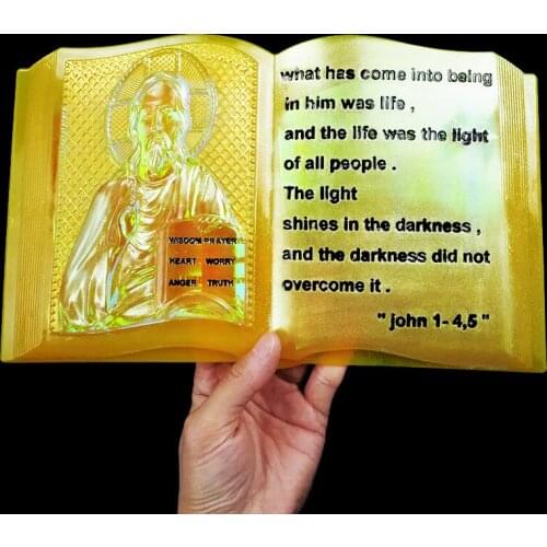 DIY crystal glue dropping mold Bible Book Buddhist Scripture table pendant jewelry silicone mold