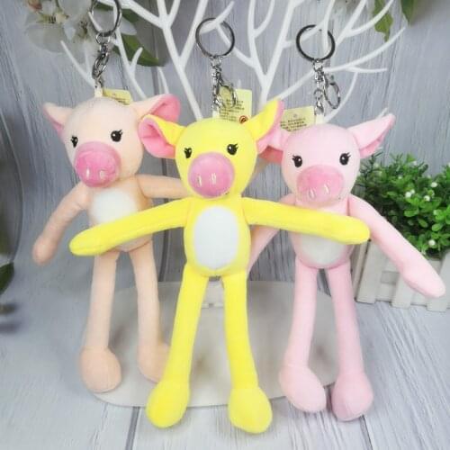 Lucky cute Cartoon Creative long-legged pig fragrance Soothing doll soft Keychain 12cm good quality christmase wedding gift