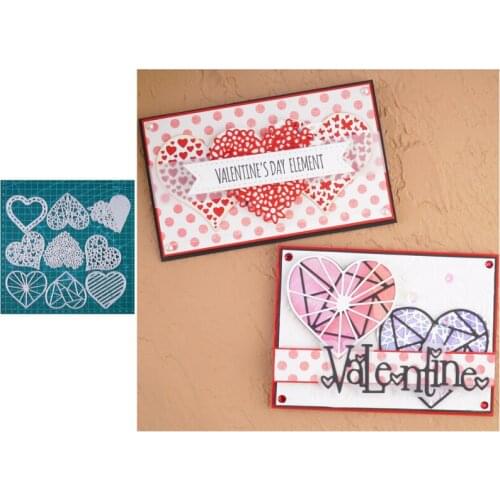 9pcs Love Lace Craft Metal Cutting Frame Templates Scrapbooking Embossing Paper Cards Photo Album Craft Stencils Dies Cut 2021