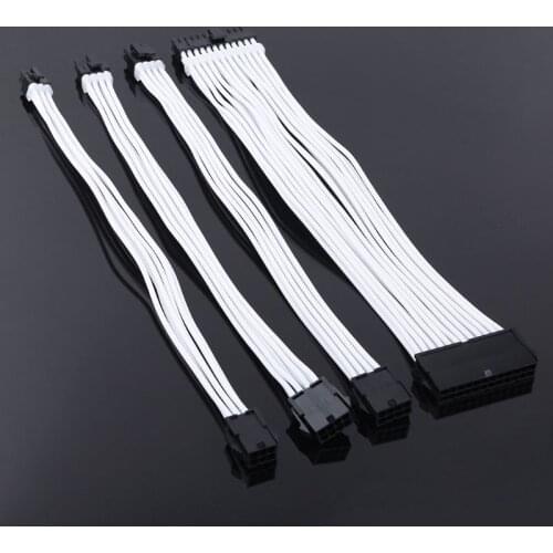 Sleeve Extension Power Supply Cable 24-pin A TX/EPS/8-pin PCI-E GPU/8pin CPU/6-pin PCIE/4Pin CPU Cable with Combs 18 AWG