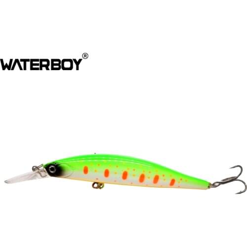 WATERBOY Minnow Fishing Lure 9cm 9g Hard Artificial Bait Bionic 3D Eyes Fishing Wobblers Crankbait Plastic Fish Tackle