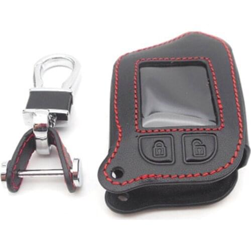 Car Alarm Remote Controller LCD Keychain Protector Cover For Scher-Khan Magicar 13 14 Leather Case New
